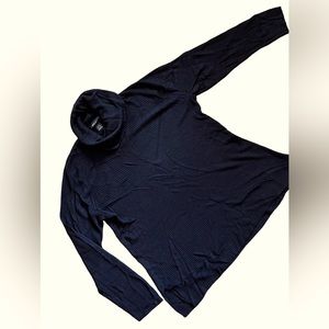 Lane Bryant Black Cowl Neck Rib Knit Sweater 14/16 EUC